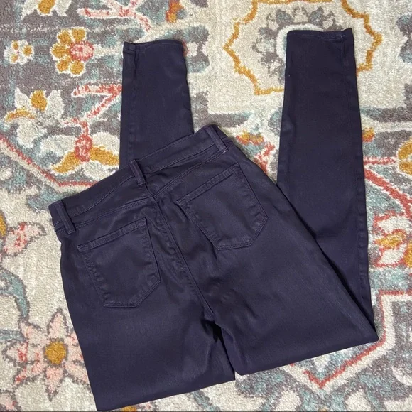 🌹J Brand Purple Skinny Jeans Womens 27 Maria Lacquered Denim Pants Bold Dark - Picture 2 of 9